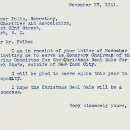 Letter: 1941 November 17