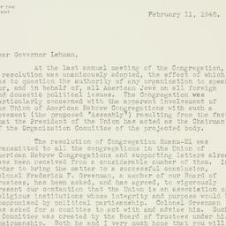 Letter: 1948 February 11