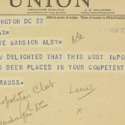 Telegram: 1942 November 23