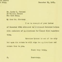 Letter: 1931 December 31