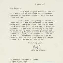 Letter: 1947 June 6