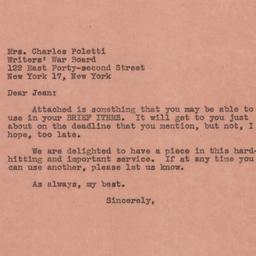 Letter: 1944 July 11