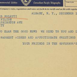 Telegram: 1941 December 18