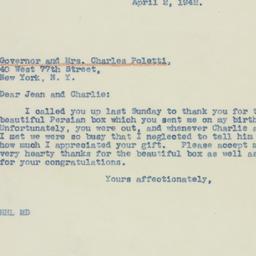 Letter: 1942 April 2