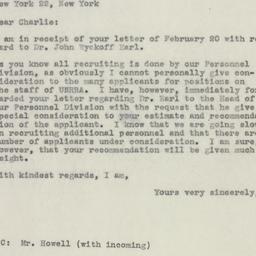 Letter: 1946 March 1