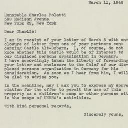 Letter: 1946 March 11