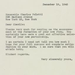 Letter: 1945 December 19