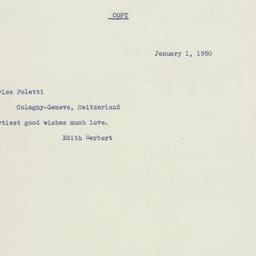 Letter: 1950 January 1