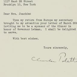 Letter: 1947 April 19