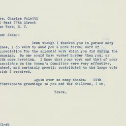 Letter: 1946 November 16