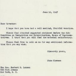 Letter: 1947 June 12