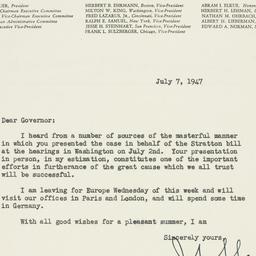 Letter: 1947 July 7