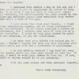 Letter: 1959 August 26