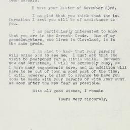 Letter: 1959 November 28