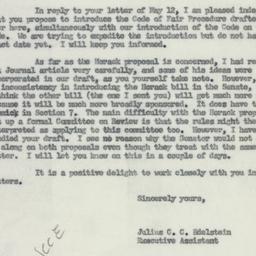 Letter: 1954 May 13