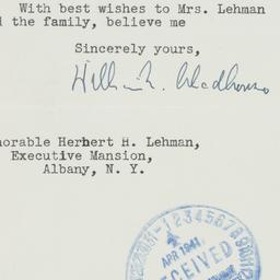 Letter: 1941 March 31