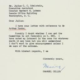 Letter: 1954 July 23