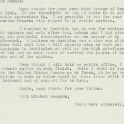 Letter: 1956 September 18