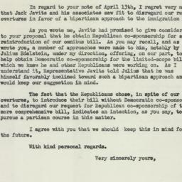 Letter: 1954 April 15