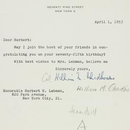 Letter: 1953 April 1