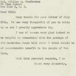 Letter: 1950 July 31