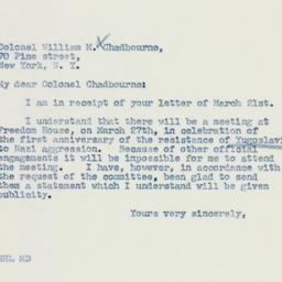 Letter: 1942 March 25