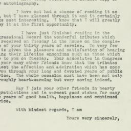 Letter: 1953 March 5