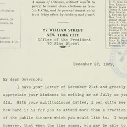 Letter: 1939 December 22