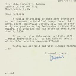 Letter: 1955 October 13