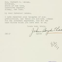 Telegram: 1937 November 4