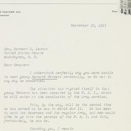Letter: 1951 September 10