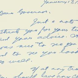 Letter: 1962 January 17
