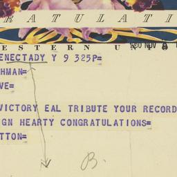 Telegram: 1950 November 8