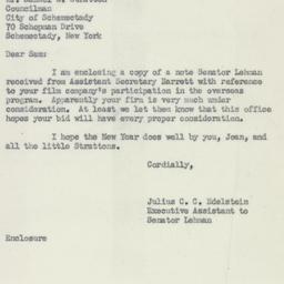 Letter: 1951 January 2