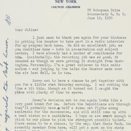 Letter: 1950 June 19