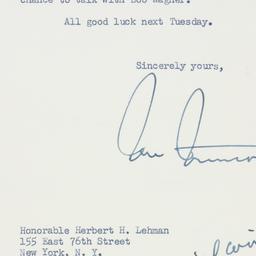 Letter: 1961 November 3