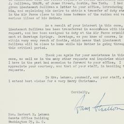 Letter: 1954 December 18