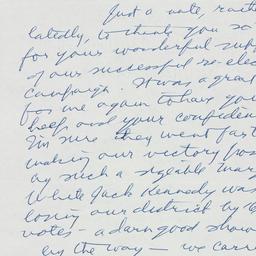 Letter: 1960 November 16
