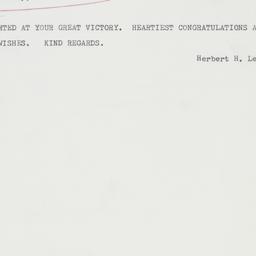 Telegram: 1962 November 8