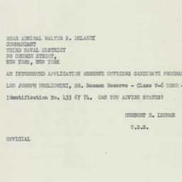 Telegram: 1951 April 5