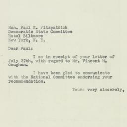 Letter: 1950 August 1