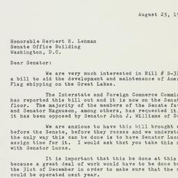 Letter: 1950 August 25