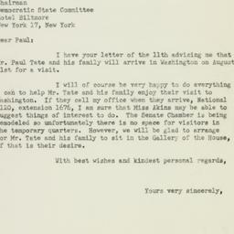 Letter: 1950 August 14