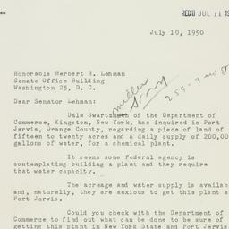 Letter: 1950 July 10
