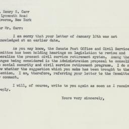 Letter: 1956 February 20
