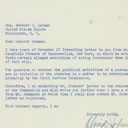 Letter: 1951 December 18