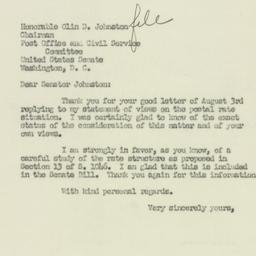 Letter: 1951 August 6