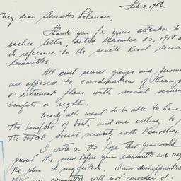 Letter: 1956 February 2