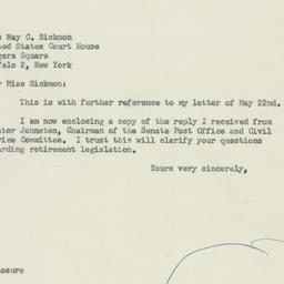 Letter: 1956 July 26