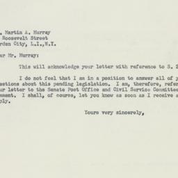 Letter: 1956 March 12